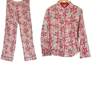 Victoria’s Secret Small 2pc Pajama Set Top Bottom Multicolor Button Down Lounge